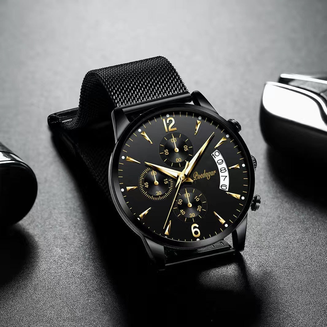 New fashion men watches waterproof luminous quartz