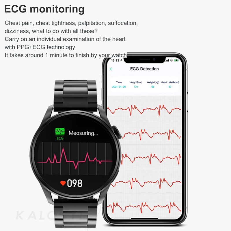 New NFC smart watch mens bluetooth call