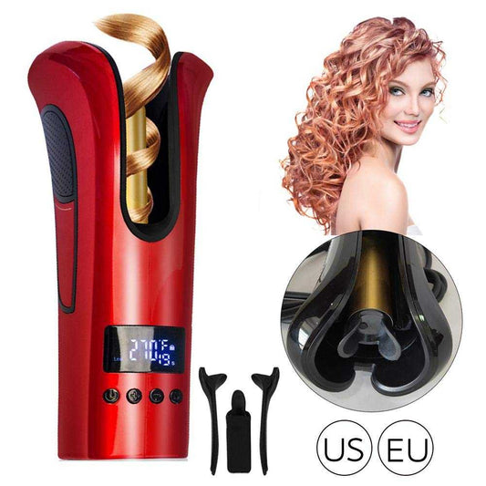 Electric Automatic Hair Curler Hair Curling Iron LCD Ceramic Rotating