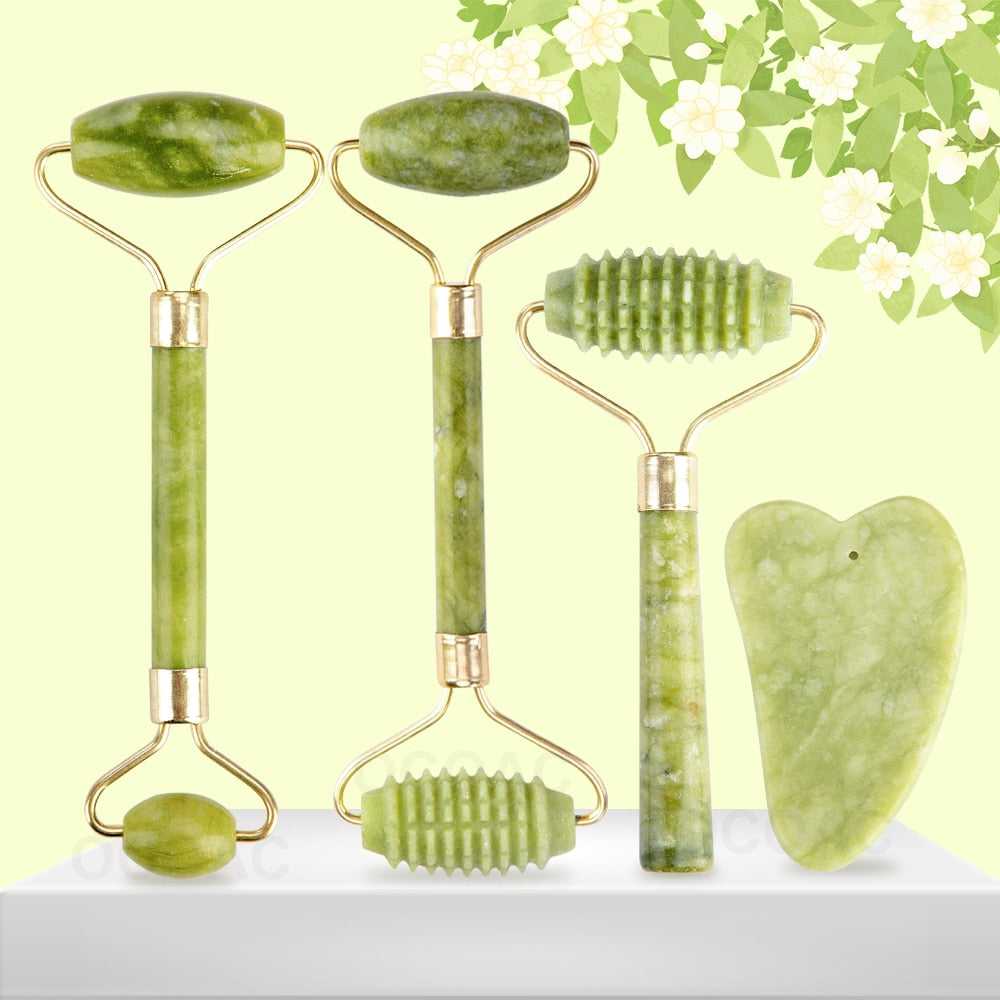2pcs Jade Roller  Massager Face Slimmig Rollers Lift Anti Wrinkle Facial Beauty Skin