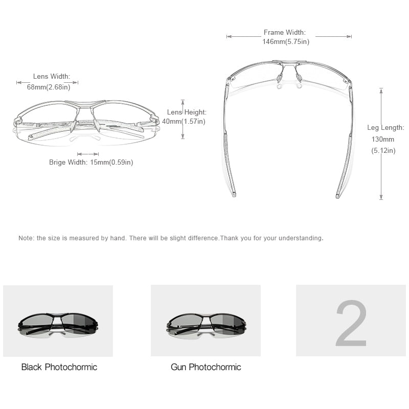 Aluminum Photochromic Sunglasses Polarized Men