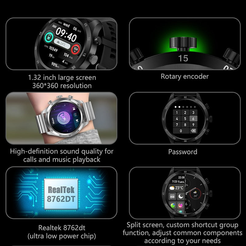 New Bluetooth Call Smart Watch Heart Rate