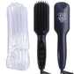 Hair Straightener Hot Comb 230℃ Anti-Scalding Hair Brush Ceramic Heating Lcd Display Dual Voltage Silent Beard Straightener Iron