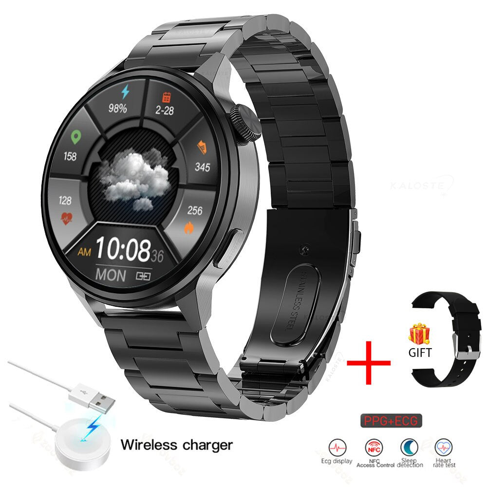 2022 New heart rate ECG smart watch mens