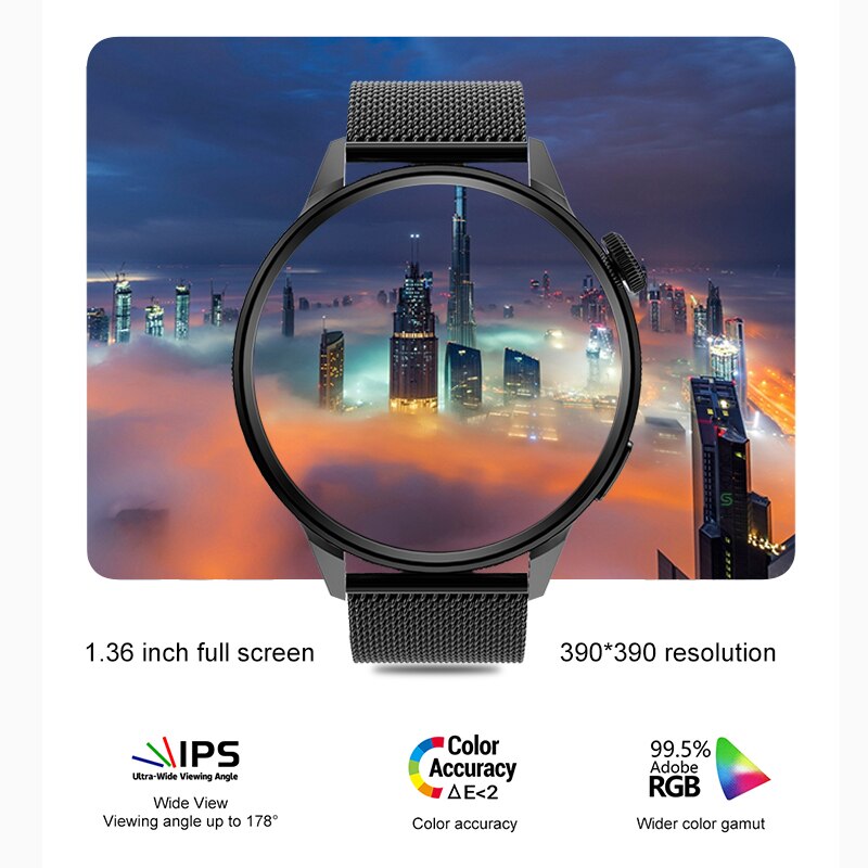 New NFC smart watch mens bluetooth call