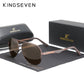 KINGSEVEN 2021 Driving Men&#39;s Polarized Sunglasses Aluminum Temples Pilot Sun Glasses For Men UV400 Anti-Glare Retro Eyewear