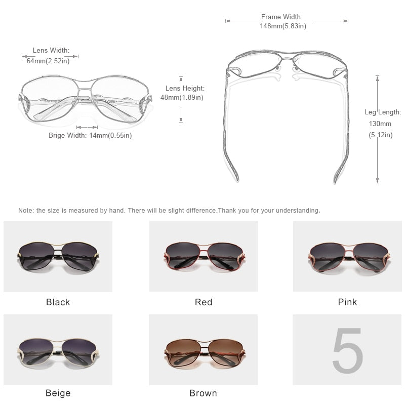 Women Sunglasses Gradient UV400 Protection Lens