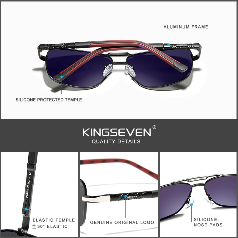 Aluminum Brand Pilot Polarized Sunglasses Men