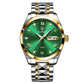 Top Brand Luxury Fashion Green Dial Watch Men Waterproof
