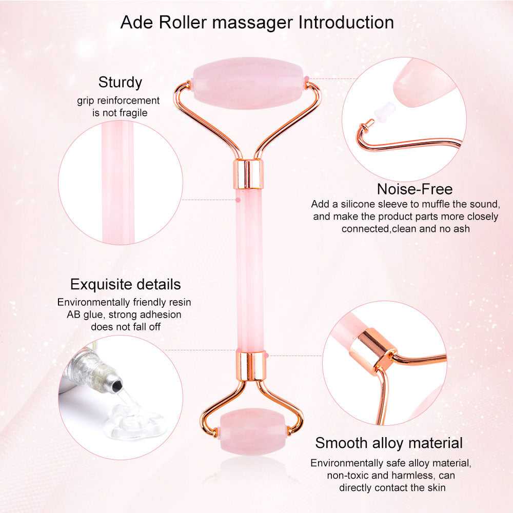 Massager Jade Roller For Face Rose Quartz Facial Lifting Massage Natural Stone Beauty Slimming Skin Care Tool