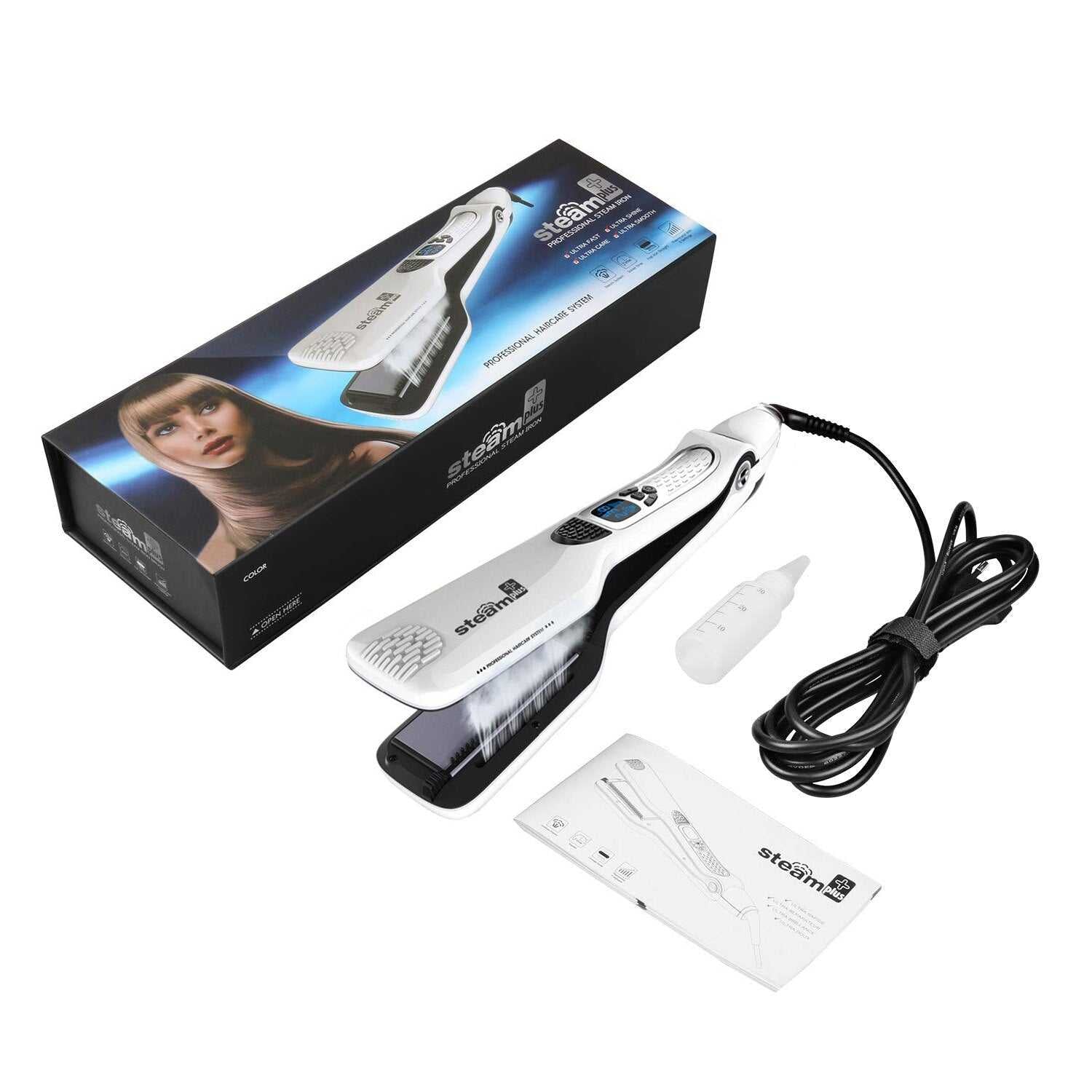 Hair Curlers For Women Hair Straightener Steam Titanium Ceramic Flat Iron Professional Electric Comb Hair Curling Iron Styler