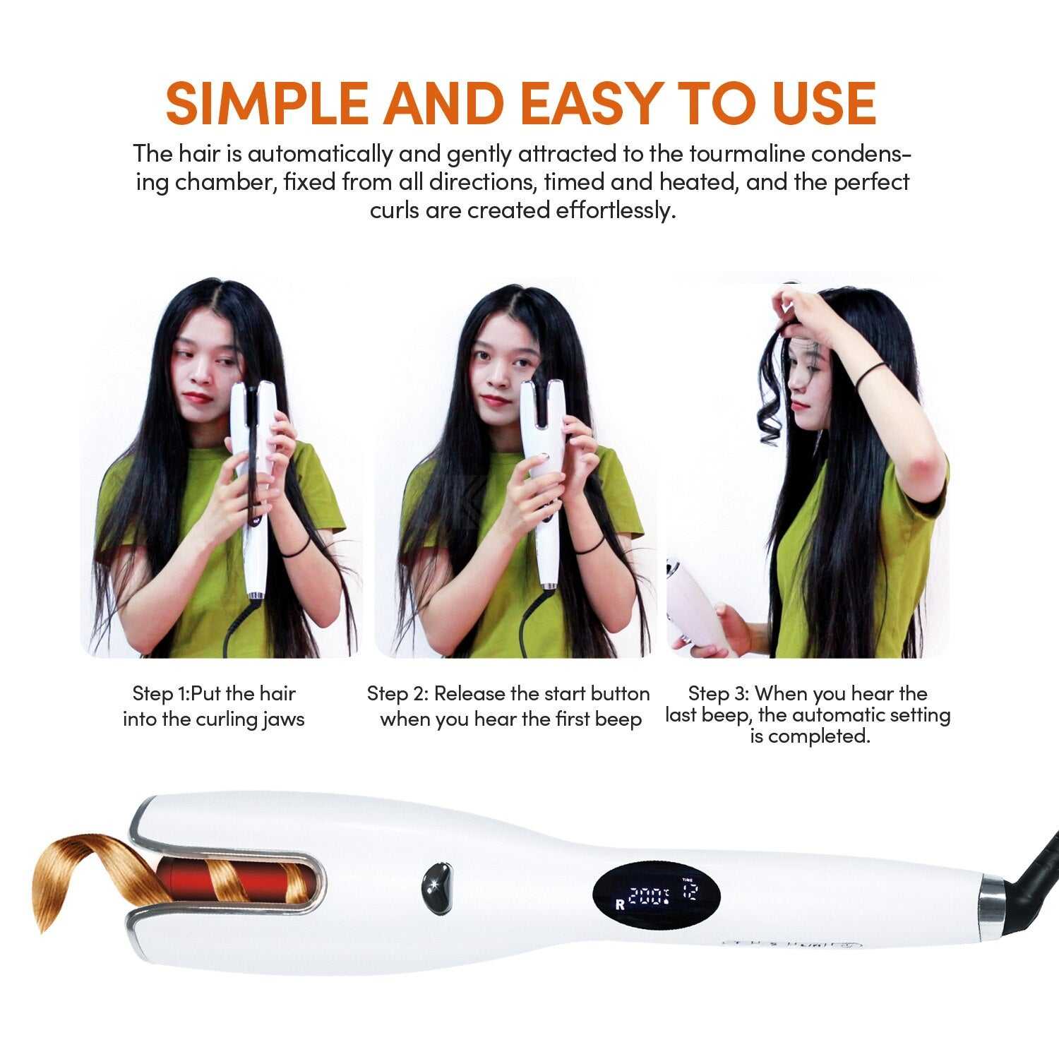 Hair Curler Automatic Curling Iron Rotating Professional Curler Stylin