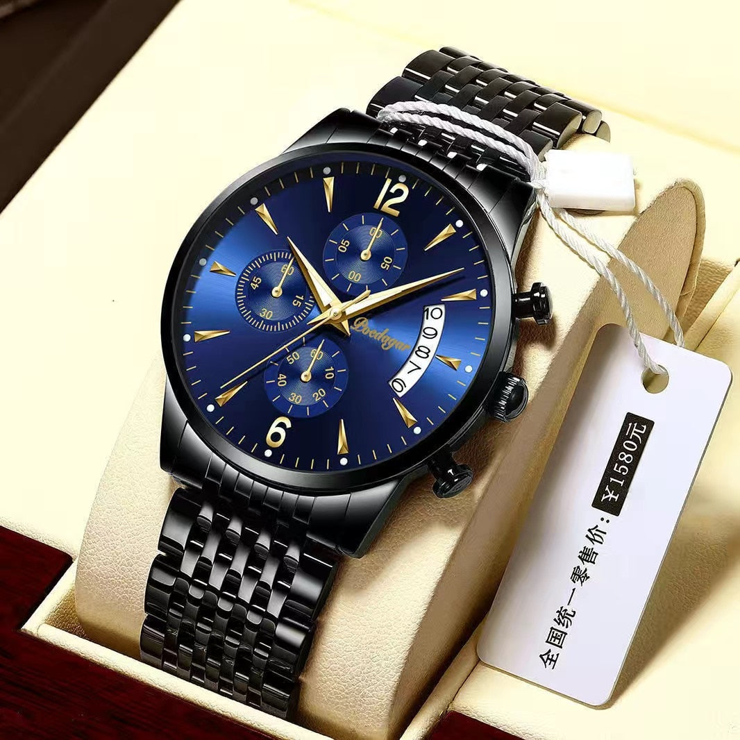 New fashion men watches waterproof luminous quartz