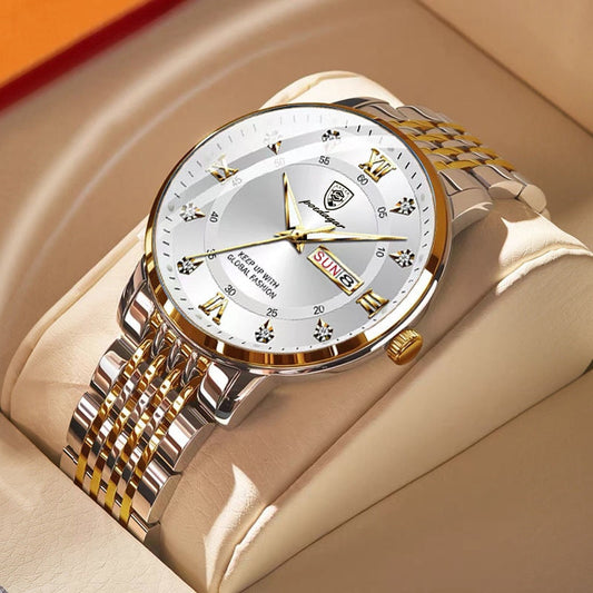 Men Watch Fashion Business Luxury Clock with Date Week Mens