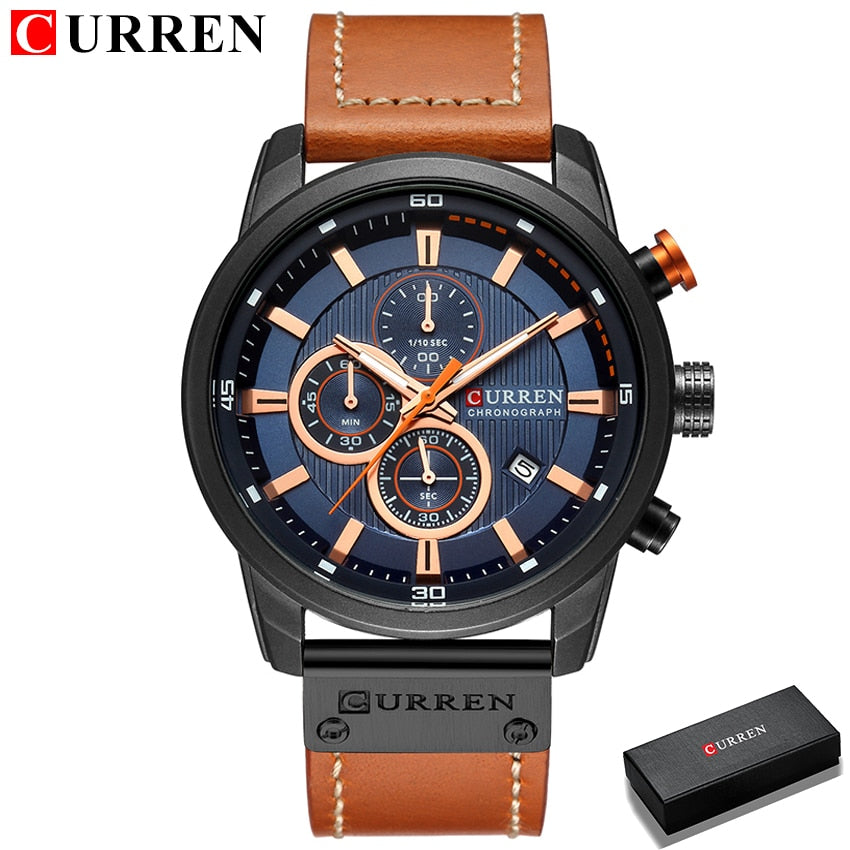 Fashion date quartz men watches top brand luxury male clock