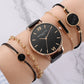 Watch Set Women 5pcs Woman Quartz Wristwatch Leather