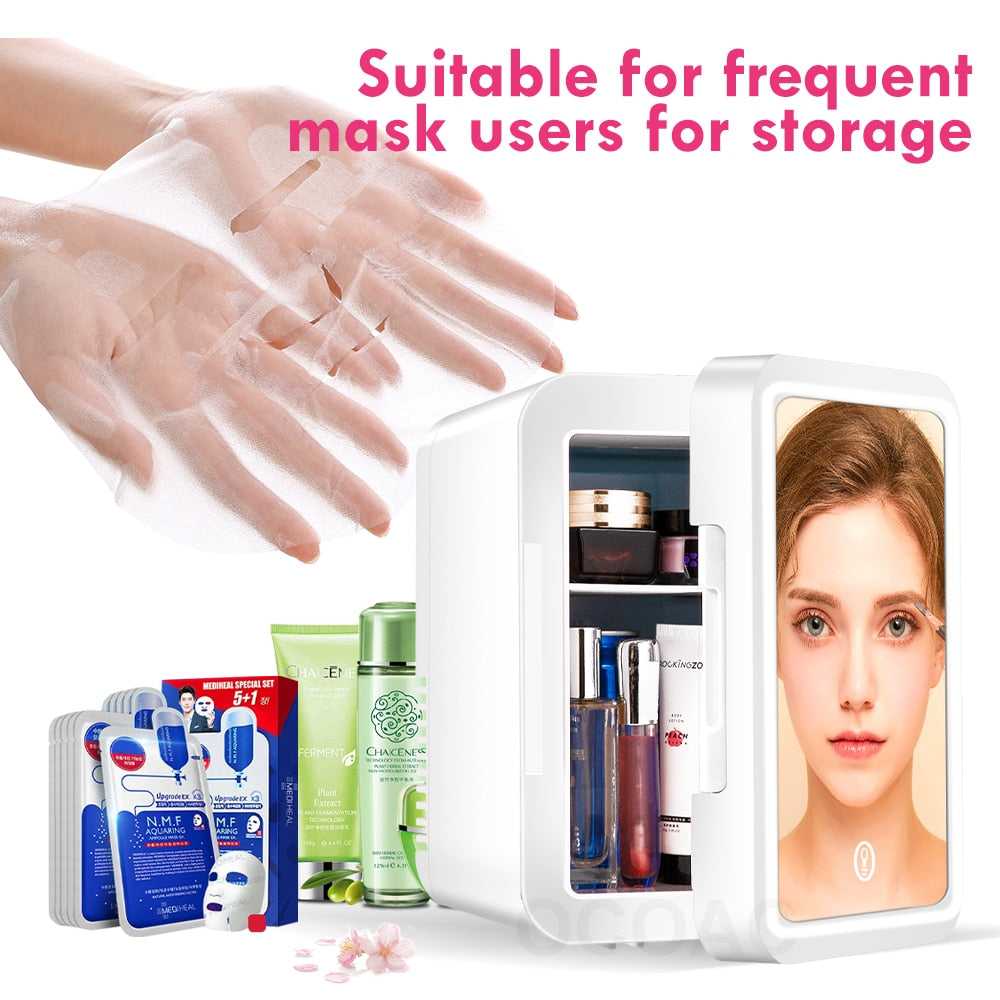 8L Refrigerator For Cosmetics With Mirror Mini Skincare Beauty