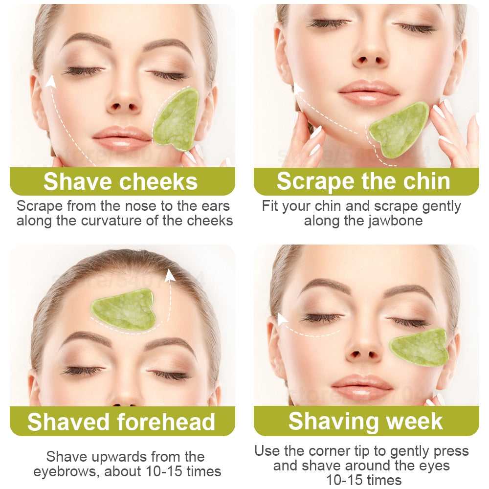 2pcs Jade Roller  Massager Face Slimmig Rollers Lift Anti Wrinkle Facial Beauty Skin