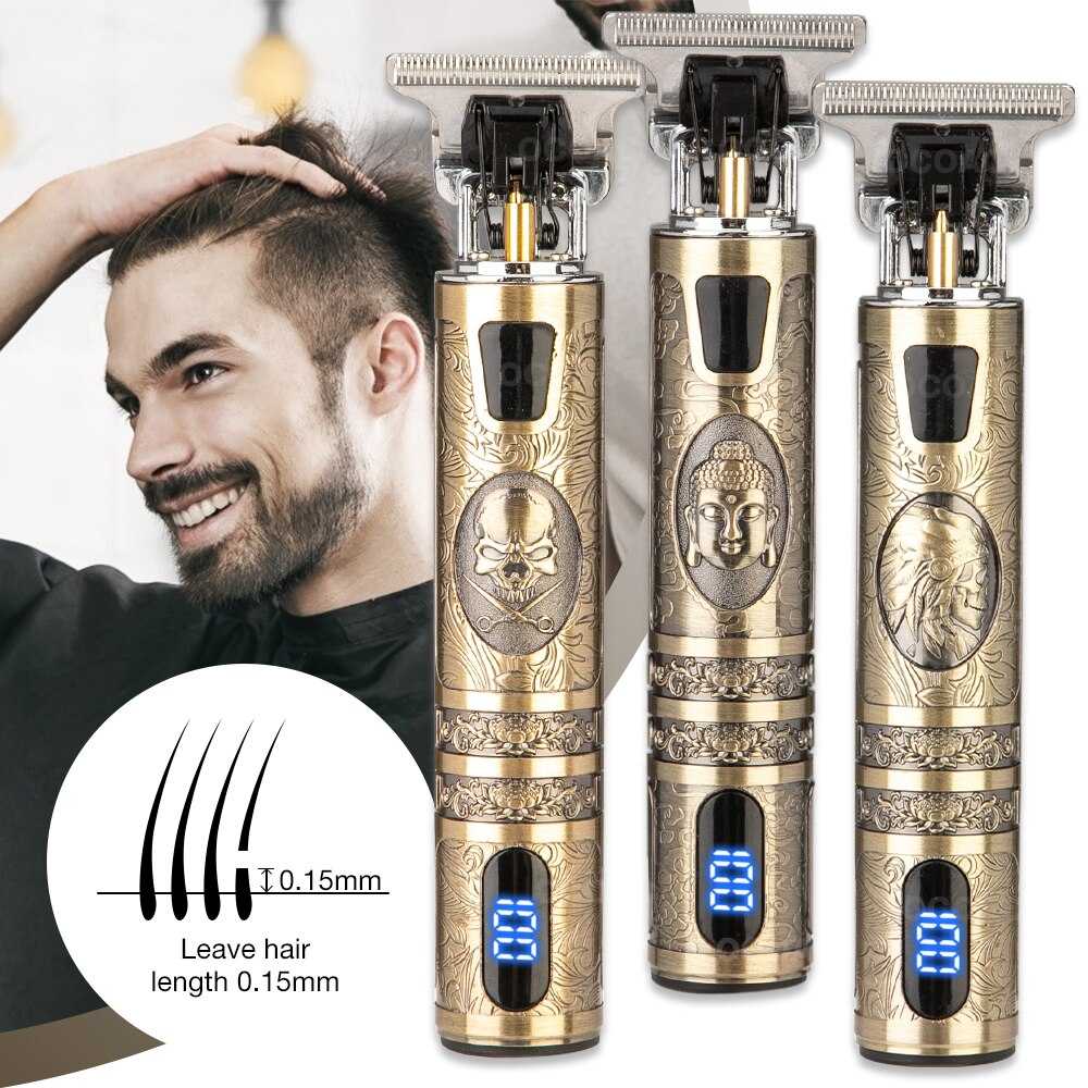 Electric Professional Hair Clipper Skeleton T9 LCD Rechargeable