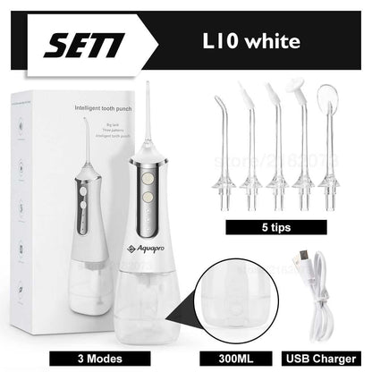 3 Modes Oral Irrigator Dental Water 5 Jets Thread 300ml For Teeth Stone