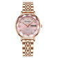 Swiss Brand Poedgagar Women Watch Stainless Steel Mesh Rose Gold
