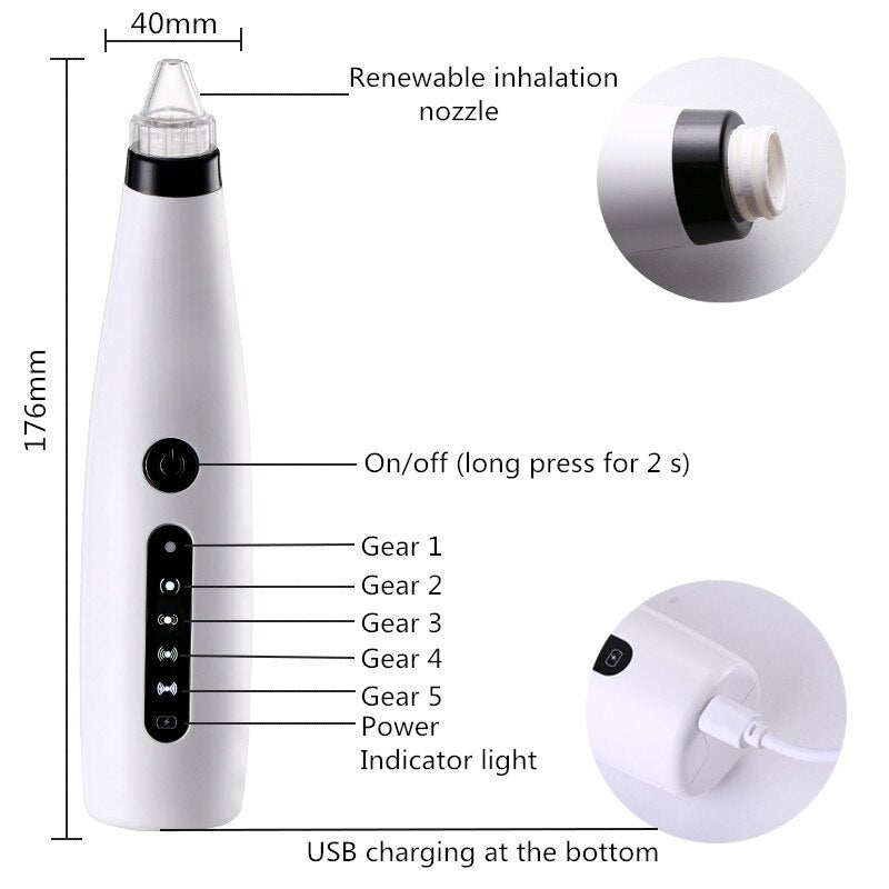 Blackhead Remover Vacuum Cleaner Black Dot Machine Skin Pore Suction