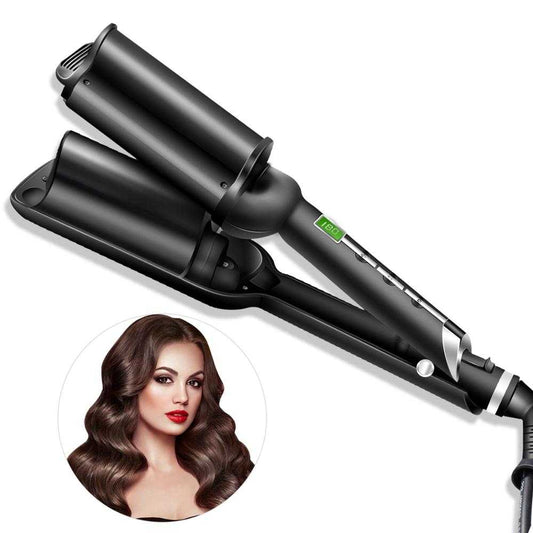 Deep Wave 32MM Hair Curling Irons Three-tube Curler Pro Hair Curling Iron For Salon &amp; Home Ceramic Curling Wand Curl Bar