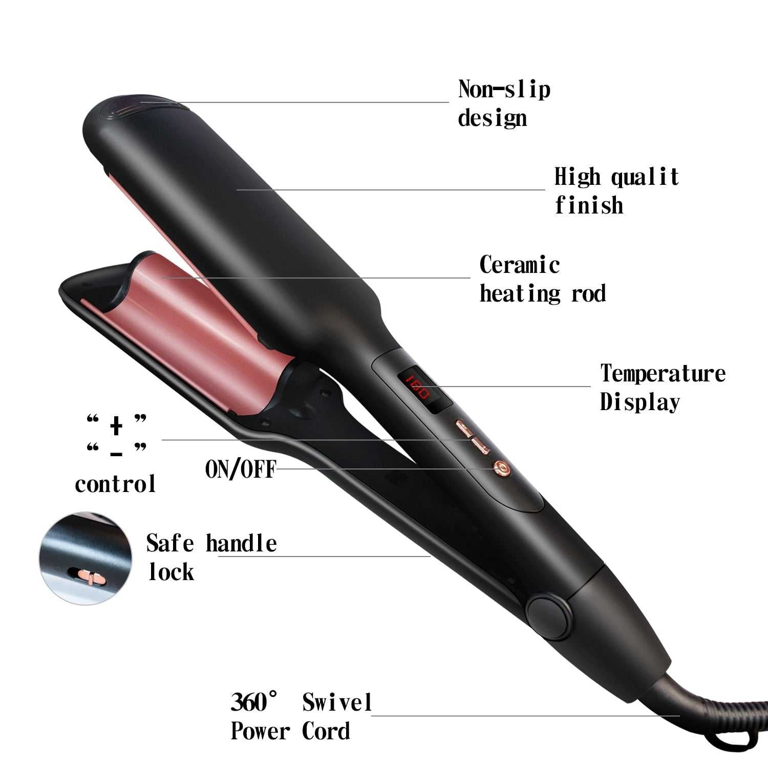 Curlers Straightener Irons Hair Curler Corrugated Curling Iron Tourmaline Ceramic