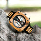 Watch Men Wooden Stainless Steel Business Sport