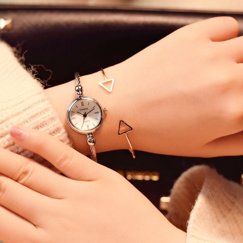 Luxury Fashion Gold Bangle Bracelet Women Watches