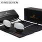 Classic Reflective Sunglasses Men Hexagon Retro