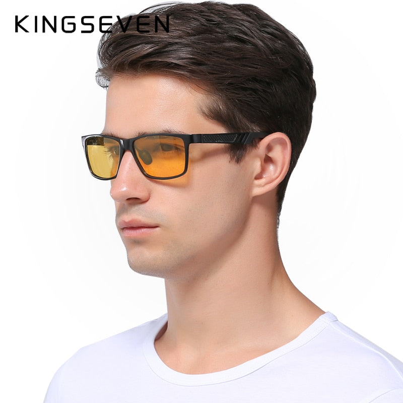 Aluminum Polarized Night vision Sunglasses Men