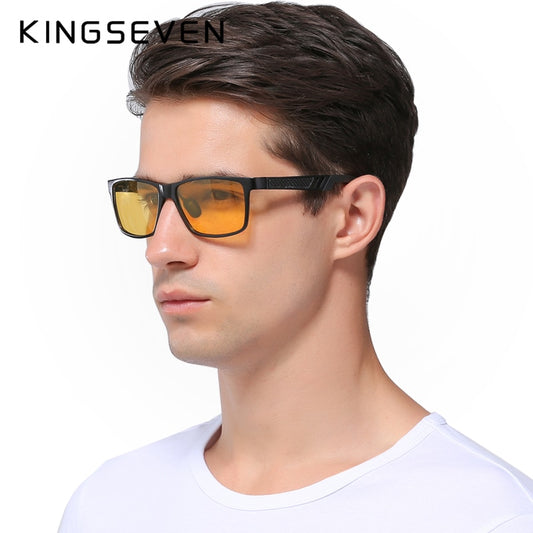 Aluminum Polarized Night vision Sunglasses Men