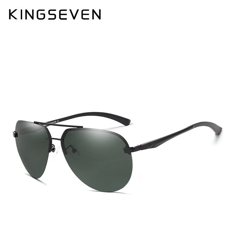 Aluminum Pilot Polarized Sunglasses Men Vintage