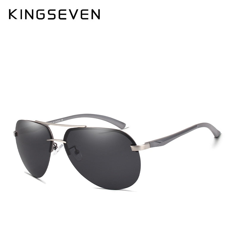 Aluminum Pilot Polarized Sunglasses Men Vintage