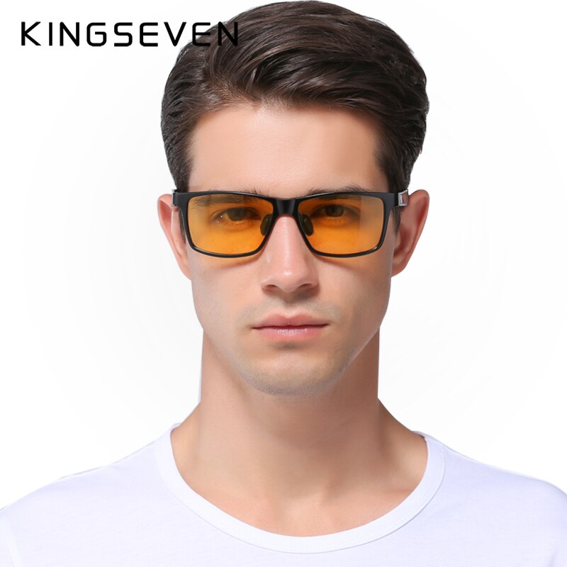Aluminum Polarized Night vision Sunglasses Men