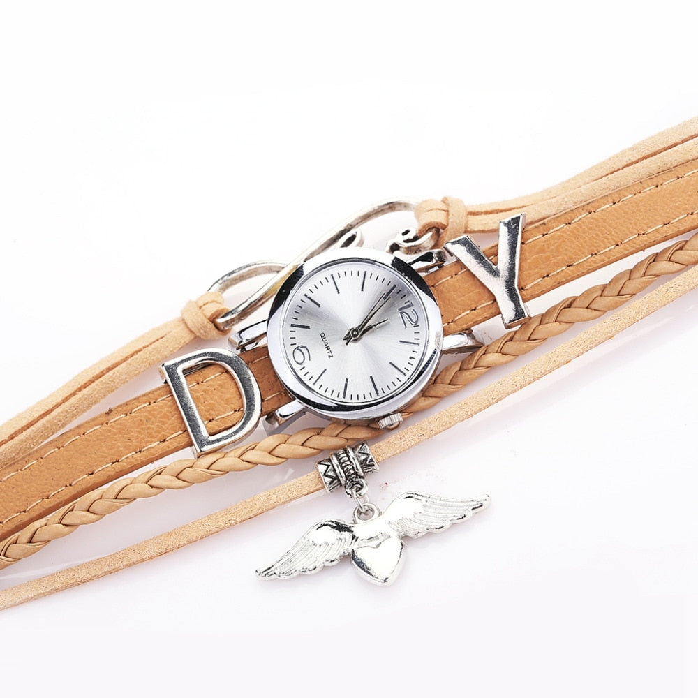 Watches For Women Luxury Silver Heart Pendant