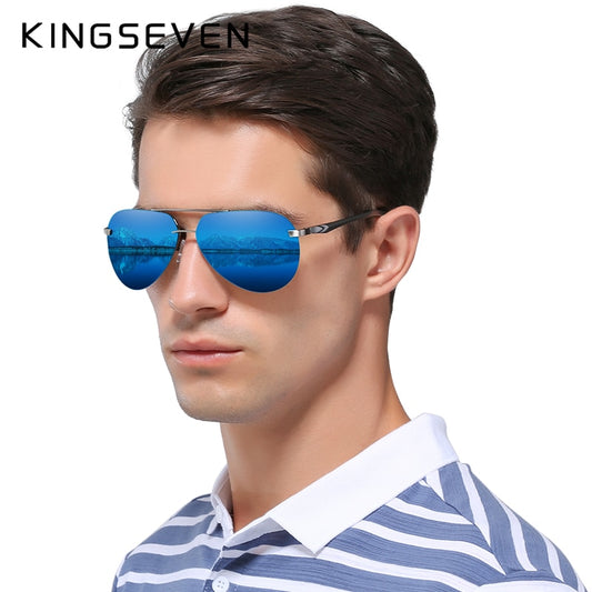 Aluminum Pilot Polarized Sunglasses Men Vintage