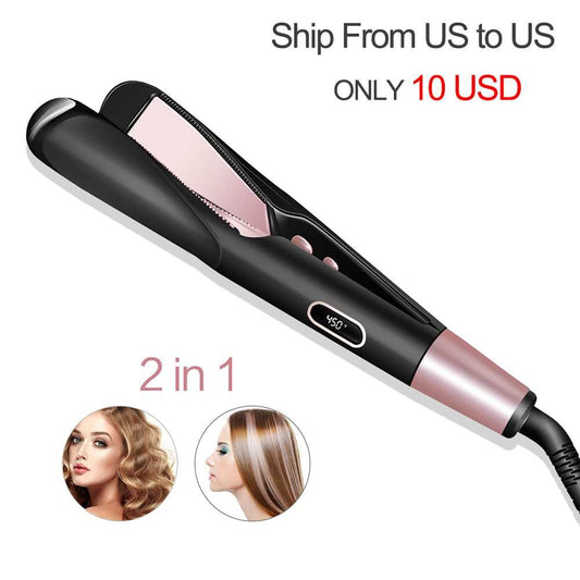 Hair Curling Brush Professional Ceramic Curler Flat Iron Hair Tools Hair Straightener