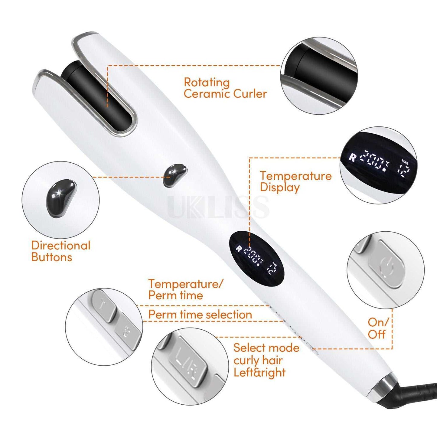 Hair Curler Automatic Curling Iron Rotating Professional Curler Stylin