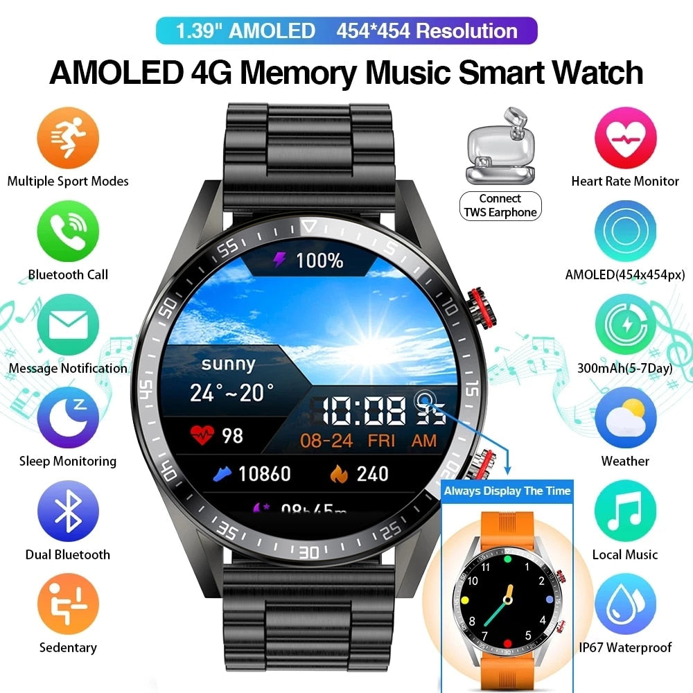 New 454*454 Screen Smart Watch Men.