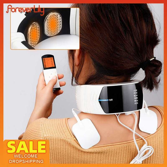 Electric PulseNeck Massager Acupuncture Magnetic Therapy Cervical