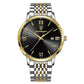 Men watch stainless steel top quailty luxury push button