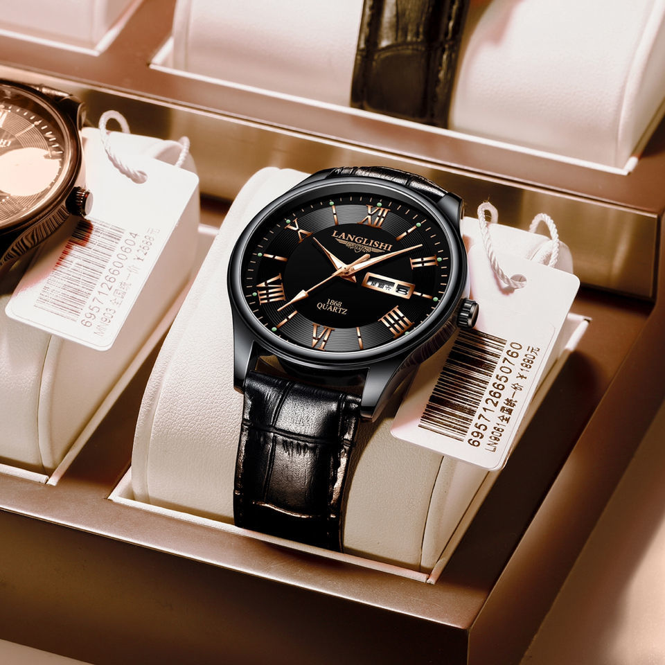 Fashion Man Watch Leather Top Brand Luxury Watches Waterproof