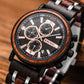 Wood Watch Men Chronograph Military
