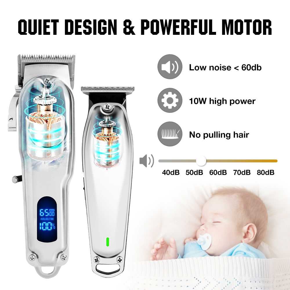 Barber Hair Clipper LCD Display For Men Professional Hair Cutting Machine