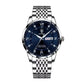 Men watch stainless steel top quailty luxury push button