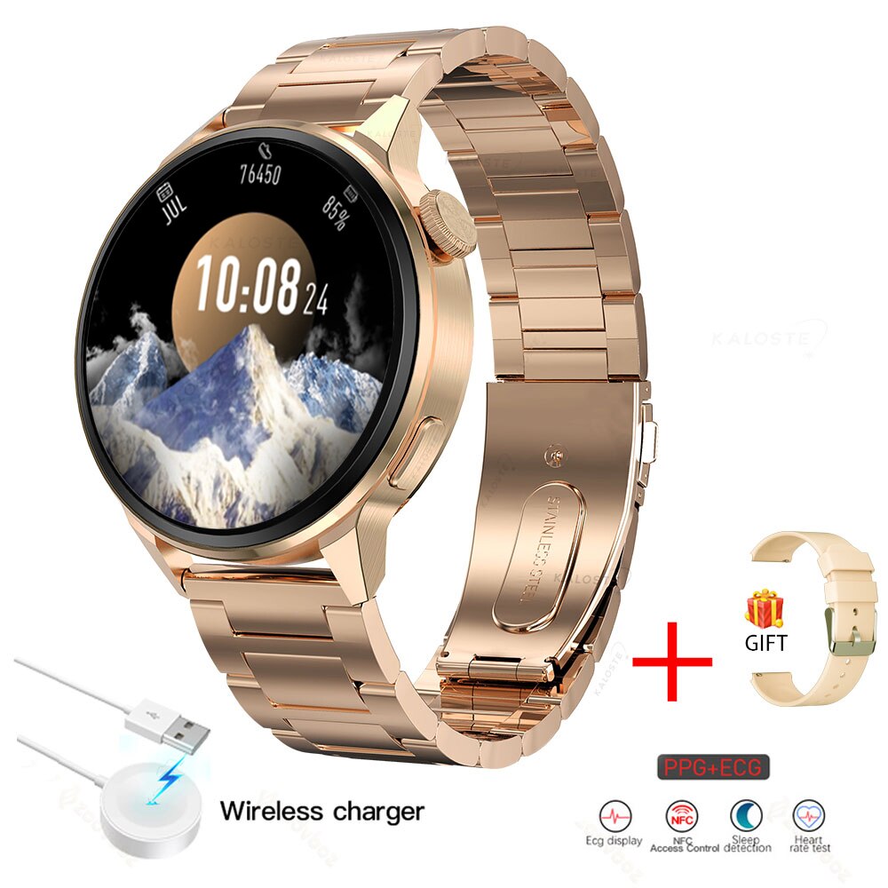 2022 New heart rate ECG smart watch mens