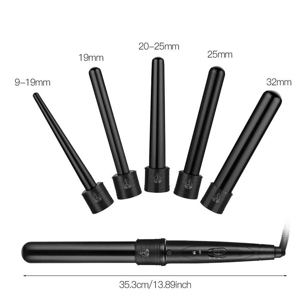 5P Curling Iron Hair Curler 9-32MM Professional Curl Irons Ceramic Styling Tools