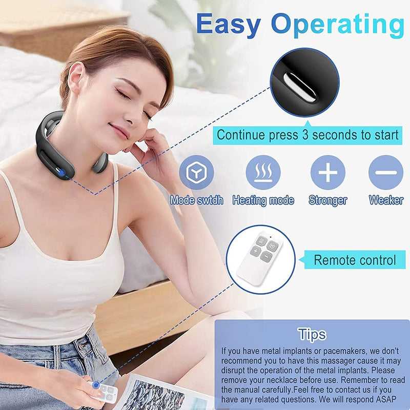 Electric Neck Massager  Pain Relief Tool Health Care Relaxation